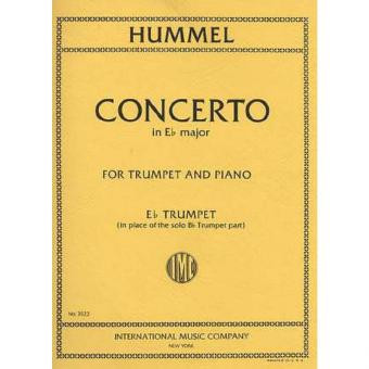 Concerto E flat major  for trumpet B flat and piano  trumpet in E flat (for replacement)