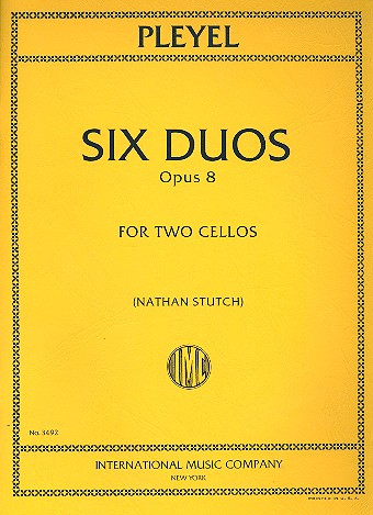 6 duos op.8  for 2 violoncellos  parts