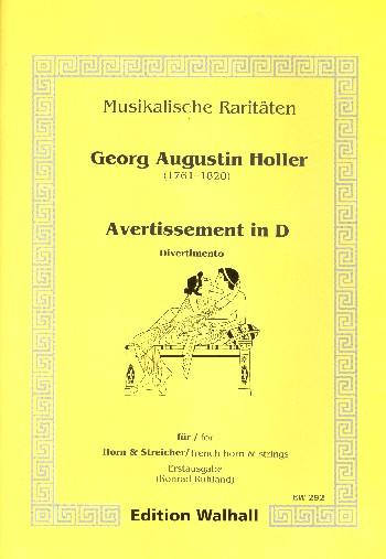 Avertissement D-Dur  für Horn und Streichorchester  Partitur