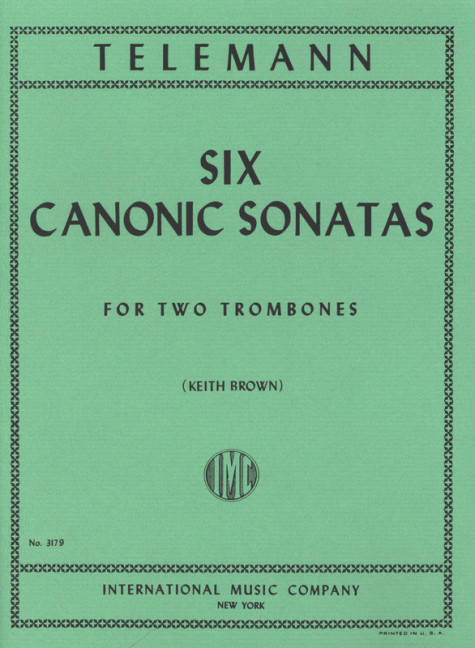 6 canonic Sonatas&nbsp;&nbsp;2 trombones&nbsp;&nbsp;2 parts