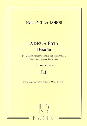 ADEUS EMA FUER GESANG&nbsp;&nbsp;UND KLAVER&nbsp;&nbsp;