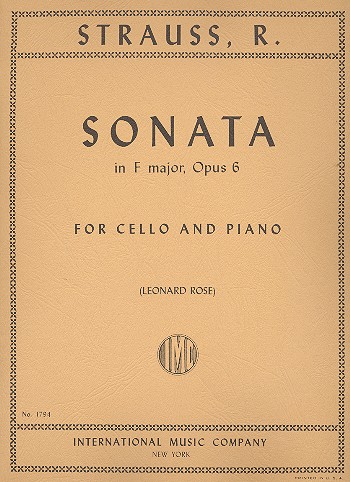 Sonata F major op.6&nbsp;&nbsp;for cello and piano&nbsp;&nbsp;