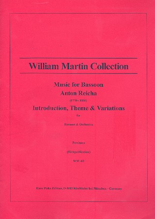 Introduction Theme and Variations  for bassoon and strings  score