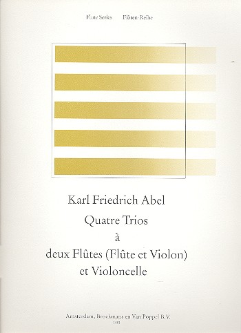 4 trios a 2 flûtes (fl,vl)  et violoncelle,  parties  
