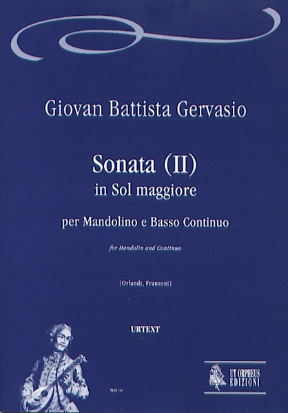 SONATA SOL MAGGIORE NO.2  PER MANDOLINO E BC  ORLANDI, UGO, ED.