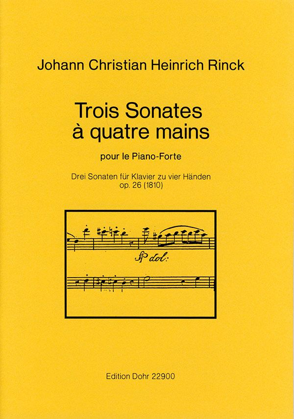 3 Sonaten op.26 für  Klavier zu 4 Händen  