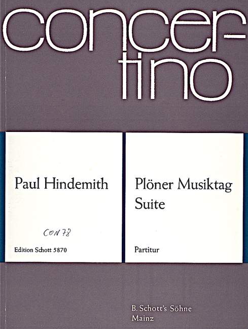 Plöner Musiktag  für Orchester  Partitur