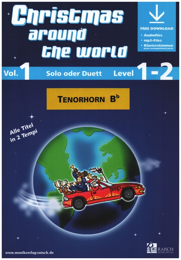 Christmas around the World vol.1 (+Online Audio)  für 1-2 Tenorhörner (Baritone) in B  Violinschlüssel