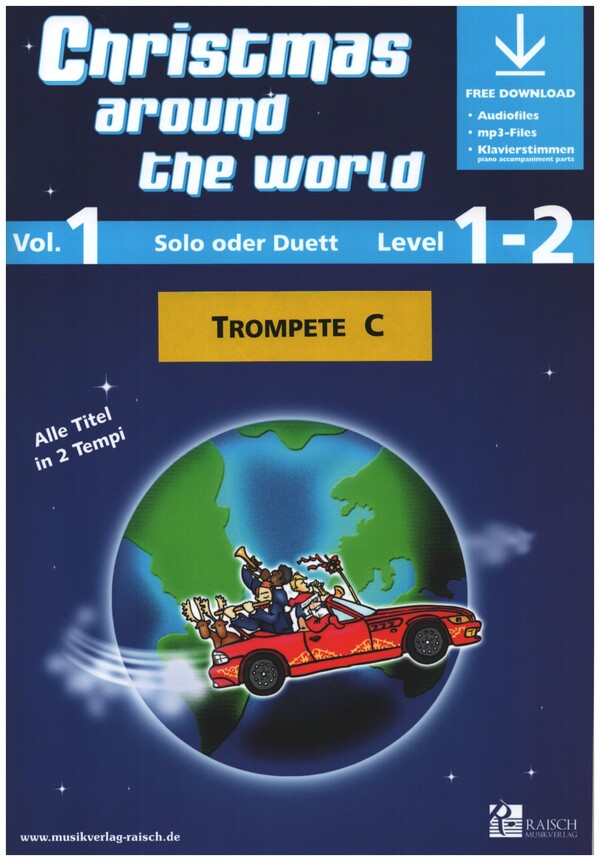 Christmas around the World vol.1 (+Online Audio)  für 1-2 Trompeten in C  