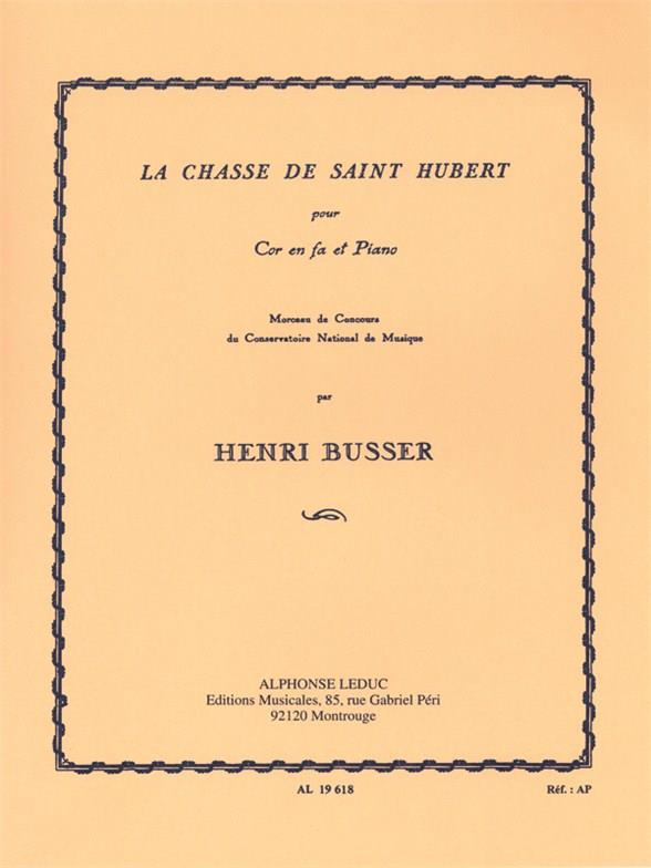 La Chasse de Saint Hubert  pour cor en fa et piano  
