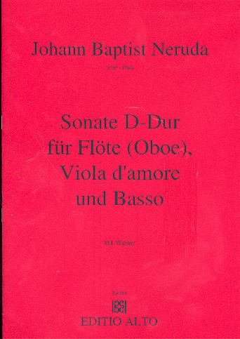 Sonate D-Dur  für Flöte (Oboe), Viola d'amore und Bc  