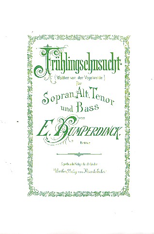 Frühlingsehnsucht&nbsp;&nbsp;für gem Chor a cappella&nbsp;&nbsp;