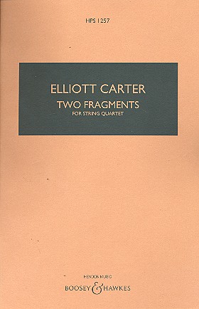 Zwei Fragmente HPS 1257  für Streichquartett  Studienpartitur