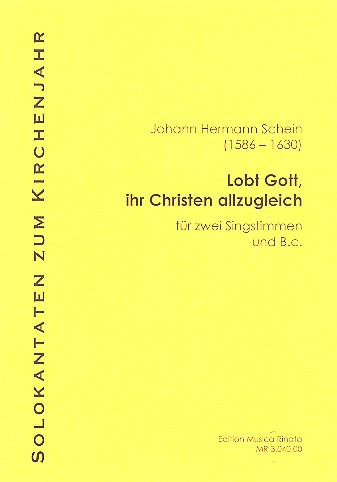 Lobt Gott ihr Christen&nbsp;&nbsp;für 2 hohe Singstimmen und Bc&nbsp;&nbsp;Partitur