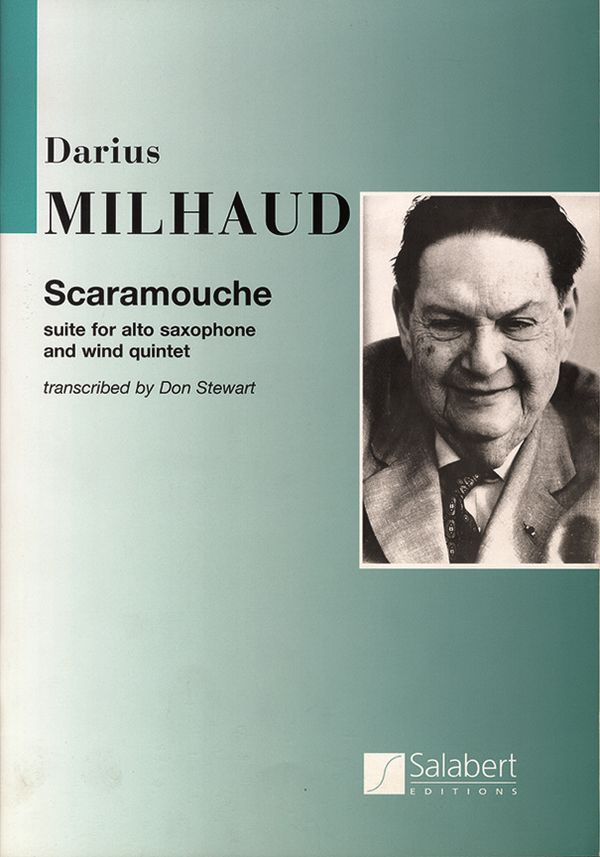 Scaramouche suite pour saxophone&nbsp;&nbsp;alto (clar) et quintette a vent,&nbsp;&nbsp;partition+parties