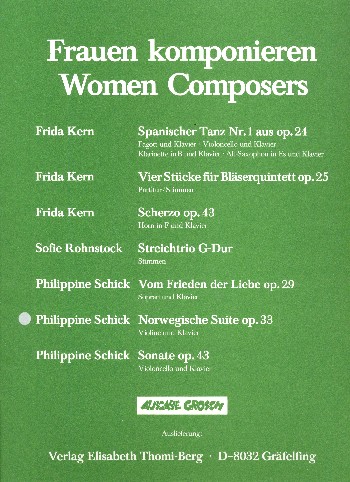 Norwegische Suite op.33  für Violine und Klavier  