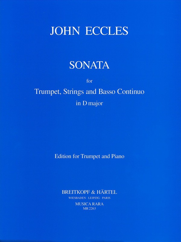 Sonata&nbsp;&nbsp;for trumpet, strings and bc&nbsp;&nbsp;for trumpet in D, Bb or C and piano