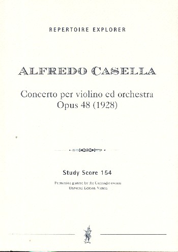 Konzert a-Moll op.48 für Violine  und Orchester  Studienpartitur (1928)