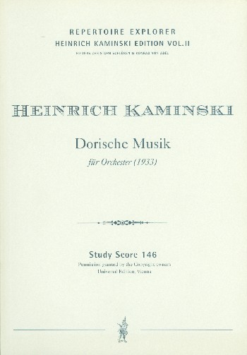Dorische Musik für Orchester  Studienpartitur  