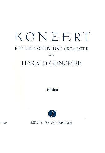 Konzert für Trautonium  und Orchester,  Partitur