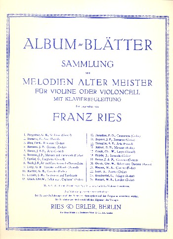 Aria f-Moll&nbsp;&nbsp;für Violine und Klavier&nbsp;&nbsp;