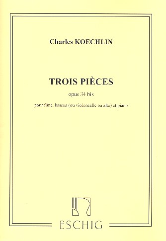 3 pieces op.34bis pour flûte,  basson et piano  parties