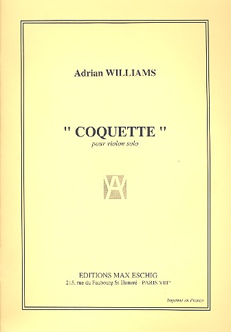 Coquette&nbsp;&nbsp;pour violon solo&nbsp;&nbsp;