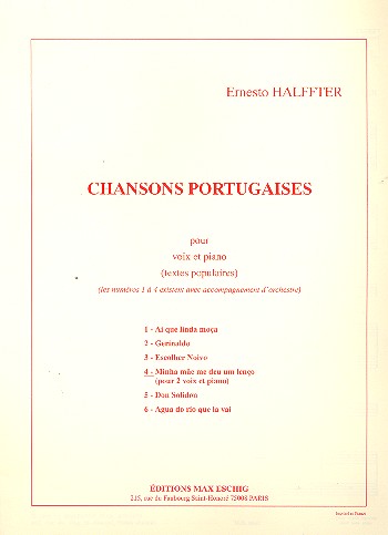 Minha mae me deu um lenco&nbsp;&nbsp;pour 2 voix et piano&nbsp;&nbsp;