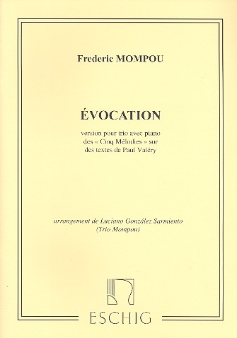 Evocation pour violon, alto et piano  partition et parties  