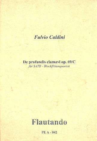 De profundis clamavi op.69c  für 4 Blockflöten (SATB)  Partitur und Stimmen