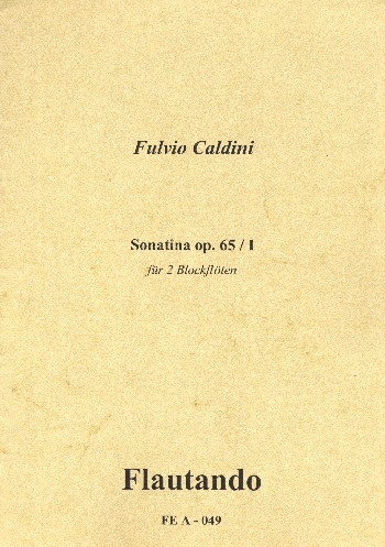 Sonatina op.65,1&nbsp;&nbsp;für 2 Sopranblockflöten&nbsp;&nbsp;