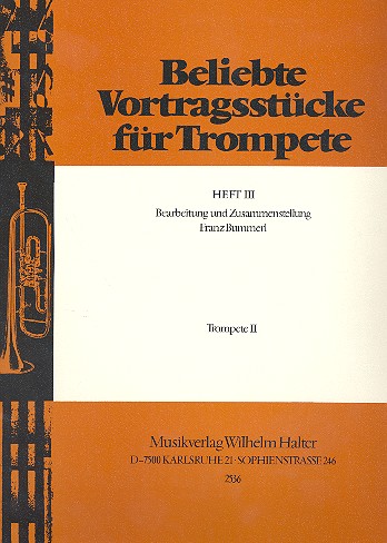Beliebte Vortragsstücke Band 3  für Trompete (und Klavier)  Trompete 2