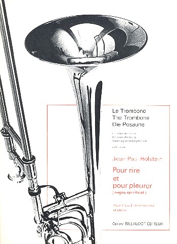 POUR RIRE ET POUR PLEURER POUR  1 OU 2 TROMBONES ET PIANO  DOUAY, J., ED.