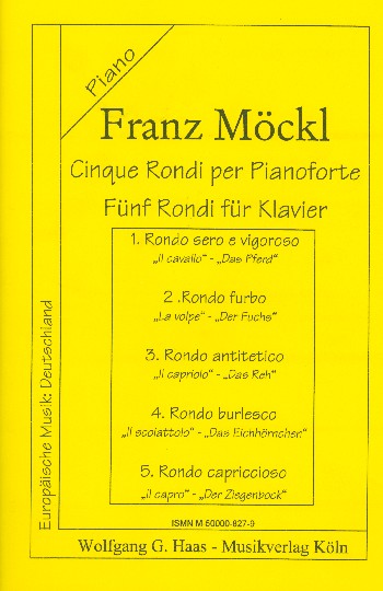 5 RONDI MWV233 FUER KLAVIER    