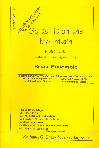 GO TELL IT ON THE MOUNTAIN&nbsp;&nbsp;SPIRITUALS FUER BLECHBLAESER&nbsp;&nbsp;PARTITUR+STIMMEN