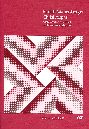 Christvesper für Soli (ST),&nbsp;&nbsp;2 Chöre und Orchester&nbsp;&nbsp;Klavierauszug (dt/en)