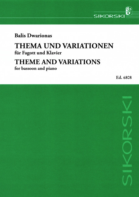 Thema und Variationen&nbsp;&nbsp;für Fagott und Klavier&nbsp;&nbsp;