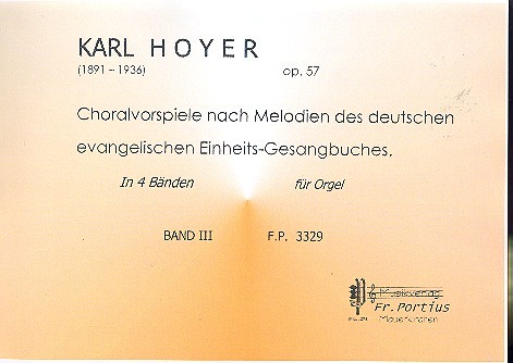 Choralvorspiele op.57 Band 3  für Orgel  nach Melodien des deutschen EG