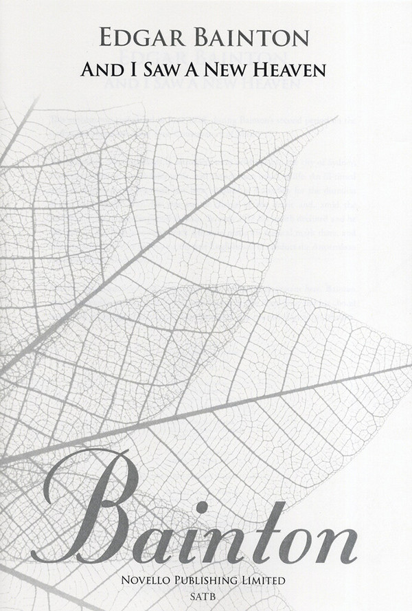 And I saw a New Heaven&nbsp;&nbsp;for mixed choir and organ&nbsp;&nbsp;score