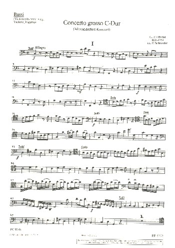 Concerto grosso C-Dur  für Orchester  Cello/Bass