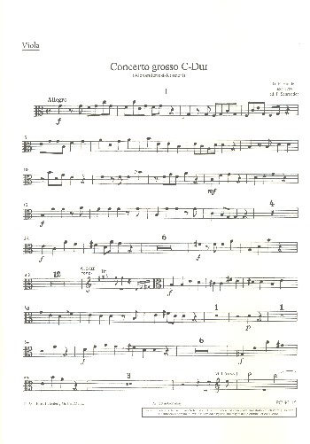 Concerto grosso C-Dur  für Orchester  Viola