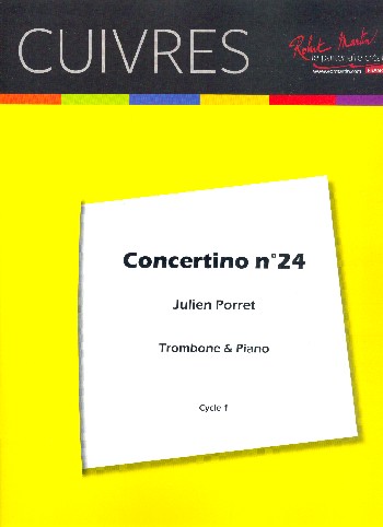 Concertino no.24 pour  trombone en ut et piano  