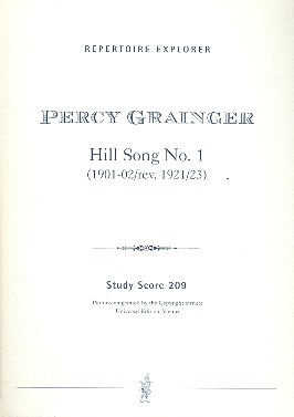 Hill Song no.1 für Orchester  Studienpartitur  