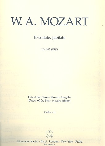 Exsultate jubilate KV165&nbsp;&nbsp;für Sopran und Orchester&nbsp;&nbsp;Violine 2