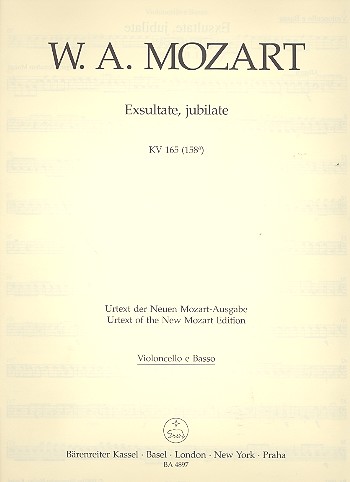 Exsultate jubilate KV165&nbsp;&nbsp;für Sopran und Orchester&nbsp;&nbsp;Cello/Bass