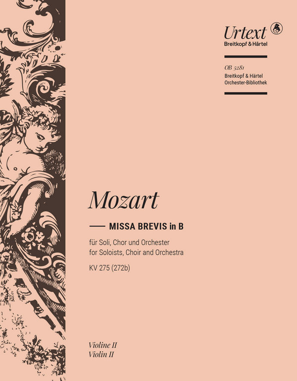 Missa brevis B-Dur KV275&nbsp;&nbsp;für Soli, Chor, Orchester und Orgel&nbsp;&nbsp;Violine 2
