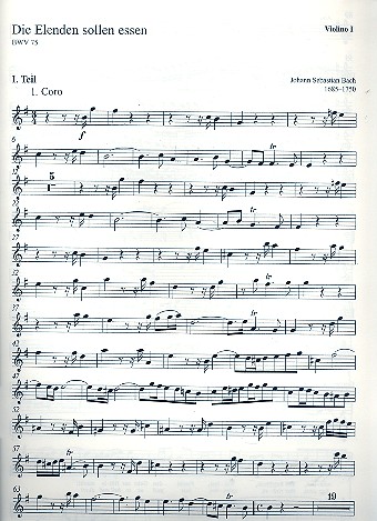 Die Elenden sollen essen&nbsp;&nbsp;Kantate Nr.75 BWV75&nbsp;&nbsp;Violine 1