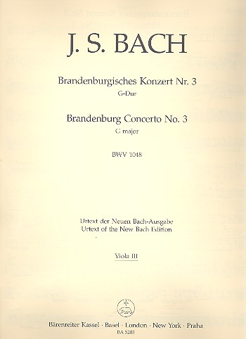 Brandenburgisches Konzert G-Dur Nr.3&nbsp;&nbsp;BWV1048&nbsp;&nbsp;Viola 3