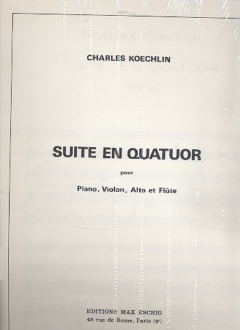 Suite en quatuor pour piano,&nbsp;&nbsp;violon, alto et flûte&nbsp;&nbsp;