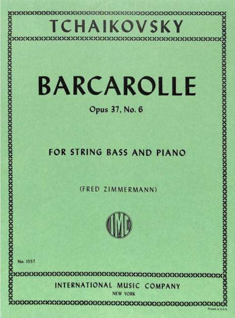 Barcarole op.37,6&nbsp;&nbsp;for string bass and piano&nbsp;&nbsp;